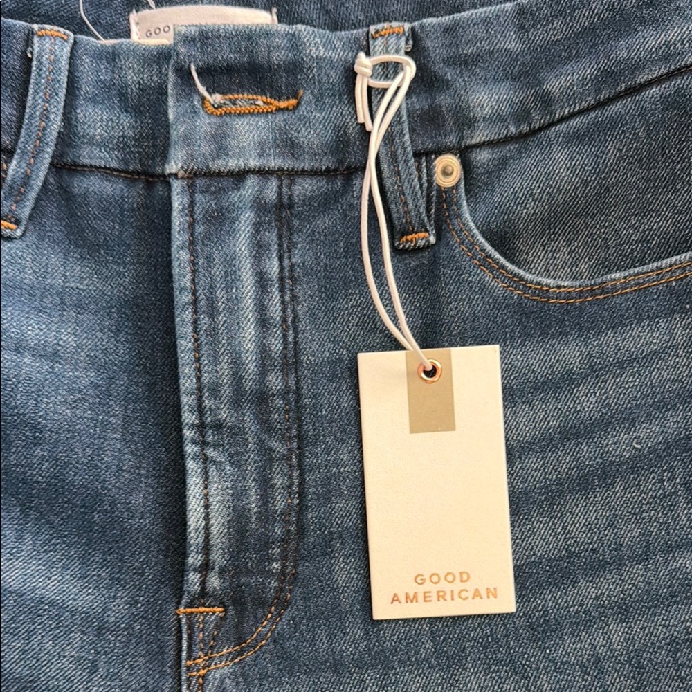 Good American Good Waist palazzo crop Dark Blue Women’s Jeans - Picture 4 of 6